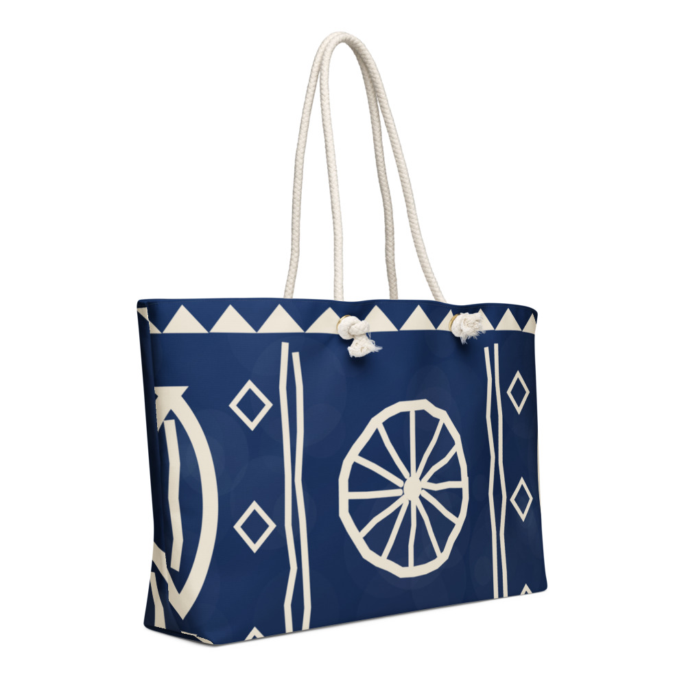 Indigo Signature Weekender Bag — agrandissement du fichier d'impression