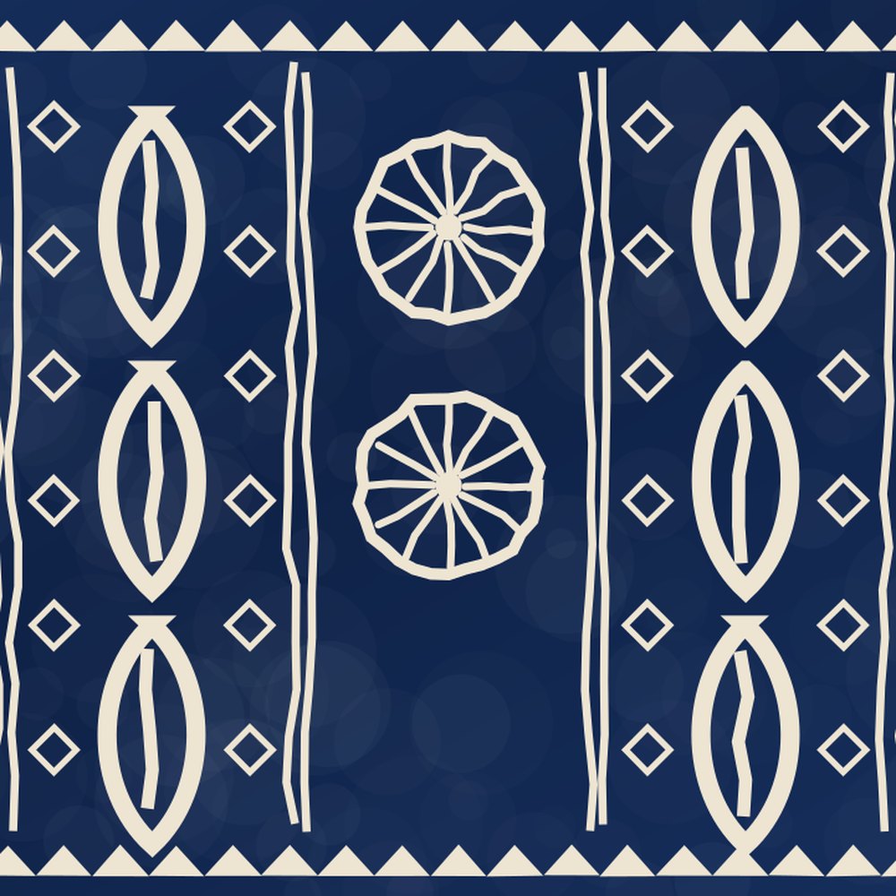 Indigo Signature Soy Candle — le motif tel qu'il part à l'impression