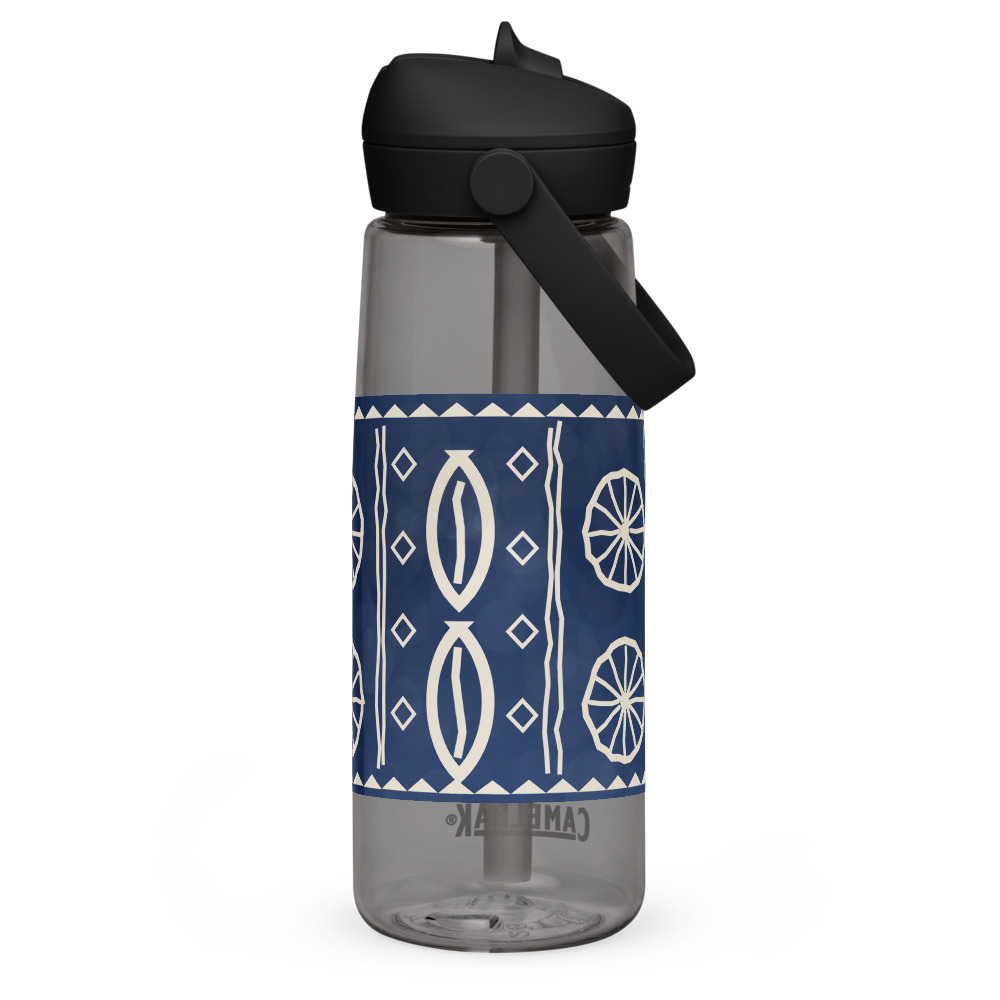 Indigo Signature CamelBak Bottle — le motif tel qu'il part à l'impression