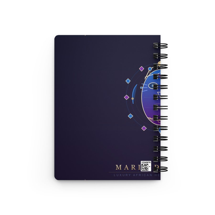 Masque Royal Spiral Journal — le motif tel qu'il part à l'impression