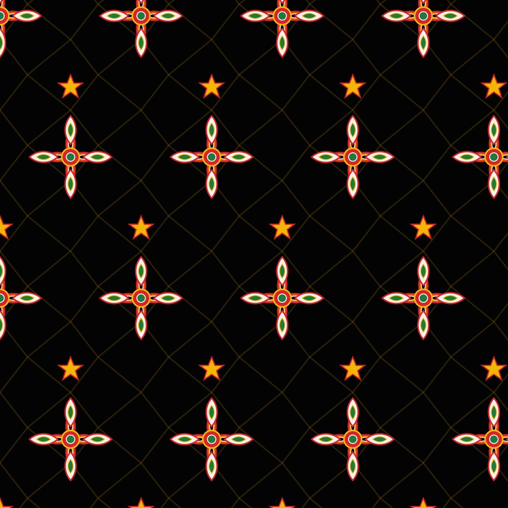 Toghu Bamenda Spiral Notebook — le motif tel qu'il part à l'impression