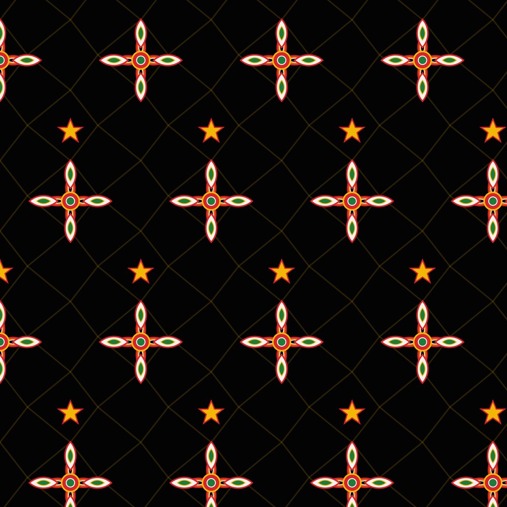 Toghu Bamenda Throw Blanket — le motif tel qu'il part à l'impression