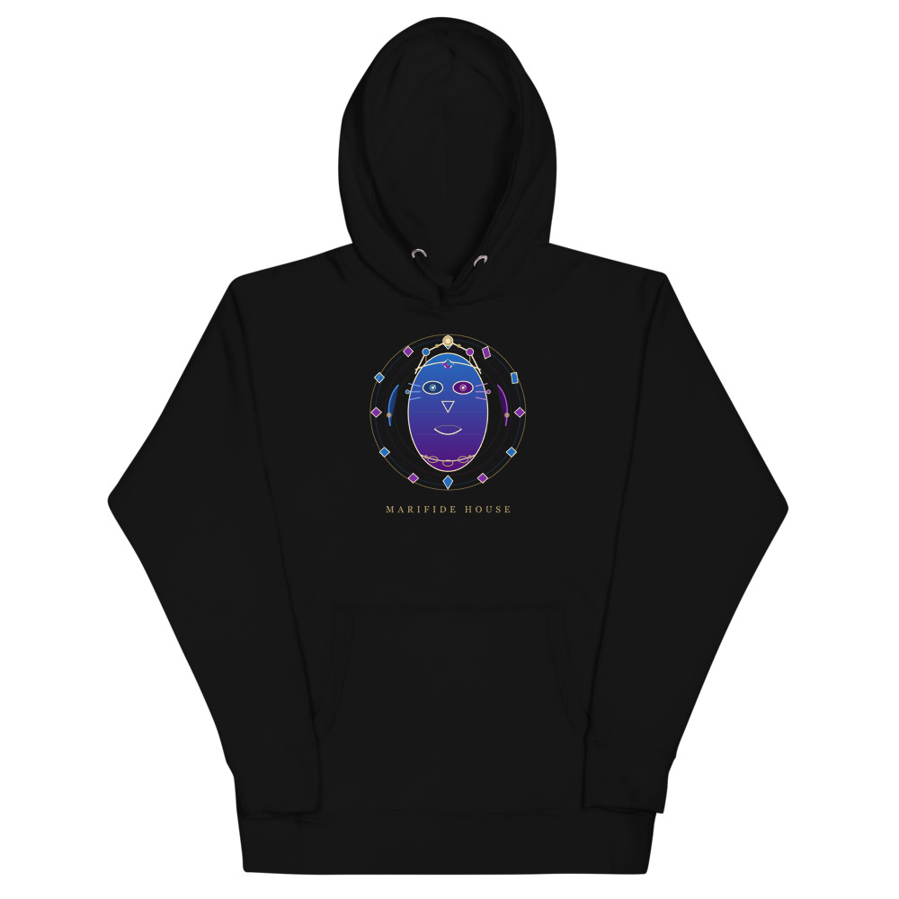 Masque Royal Heritage Hoodie — le motif tel qu'il part à l'impression