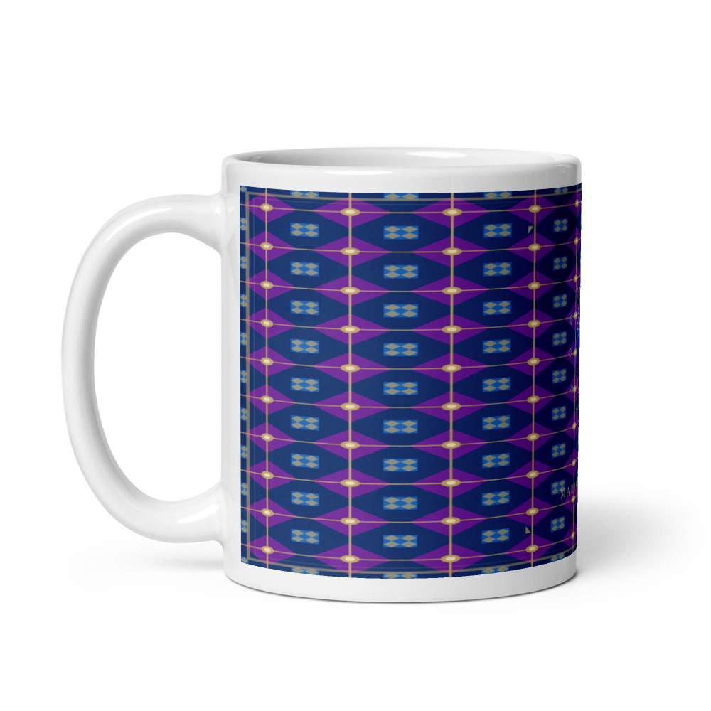 Masque Royal Grassfields Mug — le motif tel qu'il part à l'impression