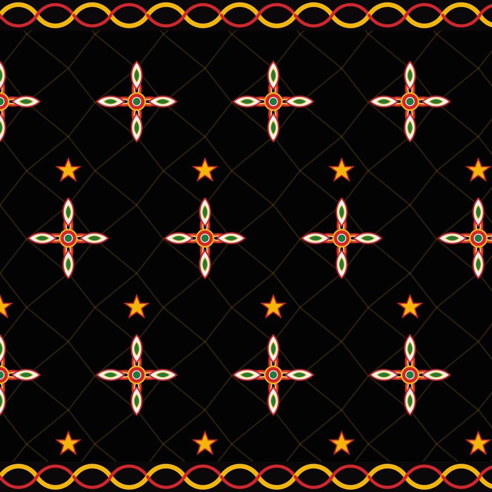 Toghu Bamenda Art Print — le motif tel qu'il part à l'impression
