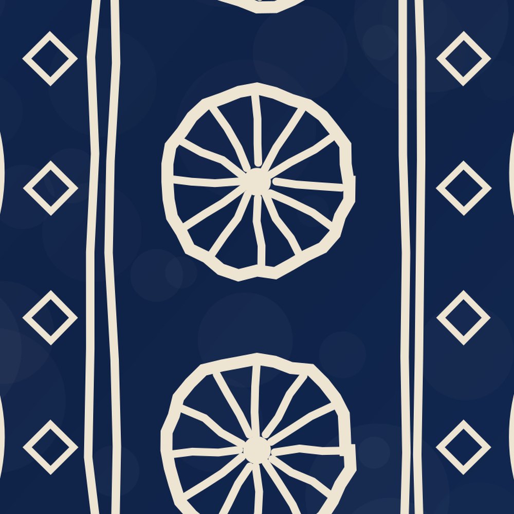 Indigo Signature Drawstring Bag — agrandissement du fichier d'impression