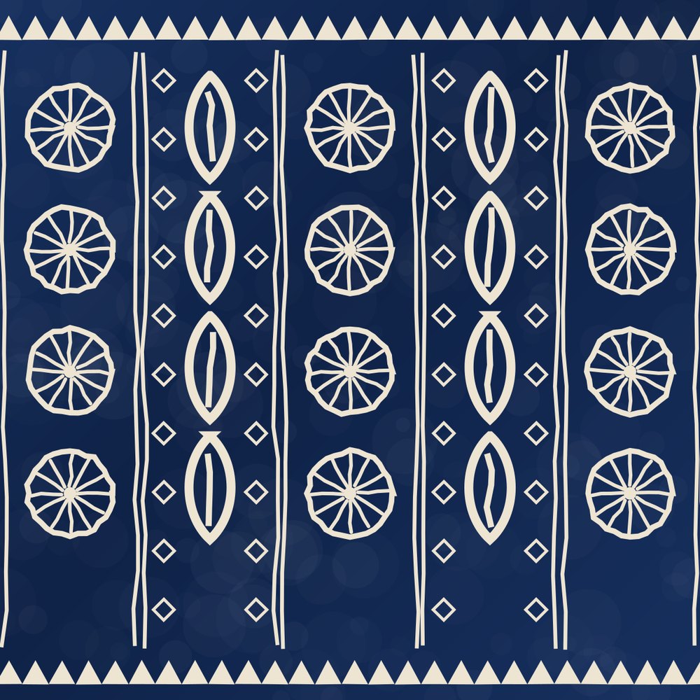 Indigo Signature Sticker — le motif tel qu'il part à l'impression