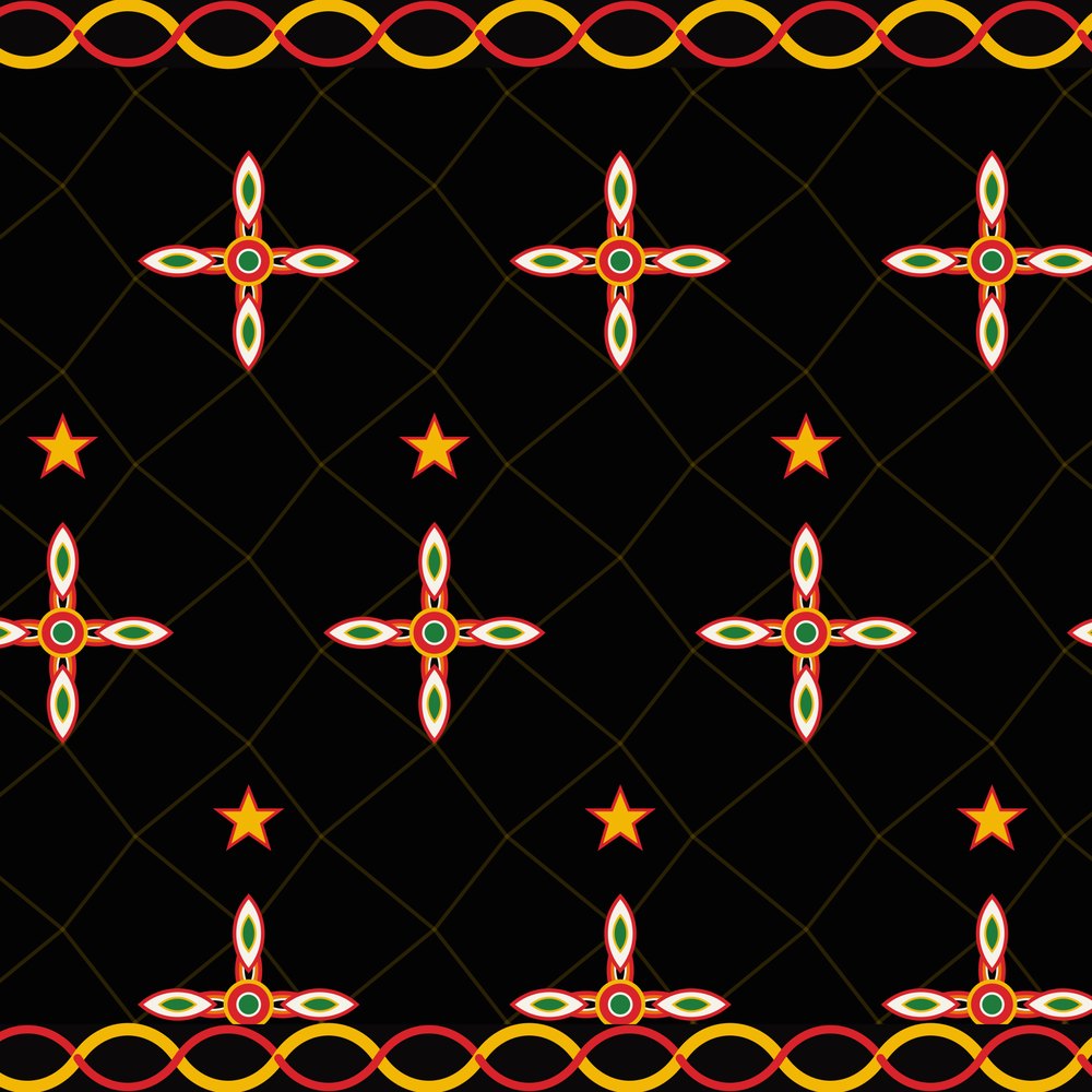 Toghu Bamenda Mouse Pad — le motif tel qu'il part à l'impression