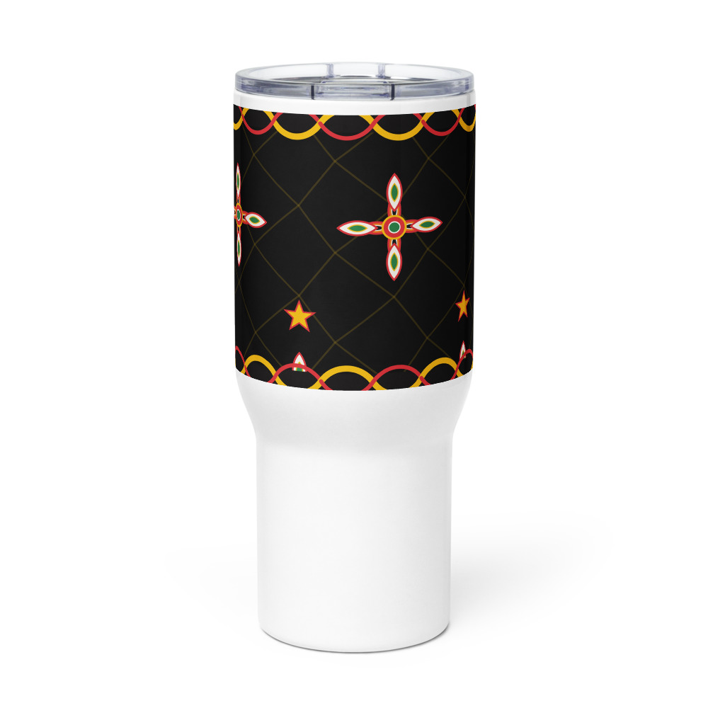 Toghu Bamenda Travel Mug — le motif tel qu'il part à l'impression