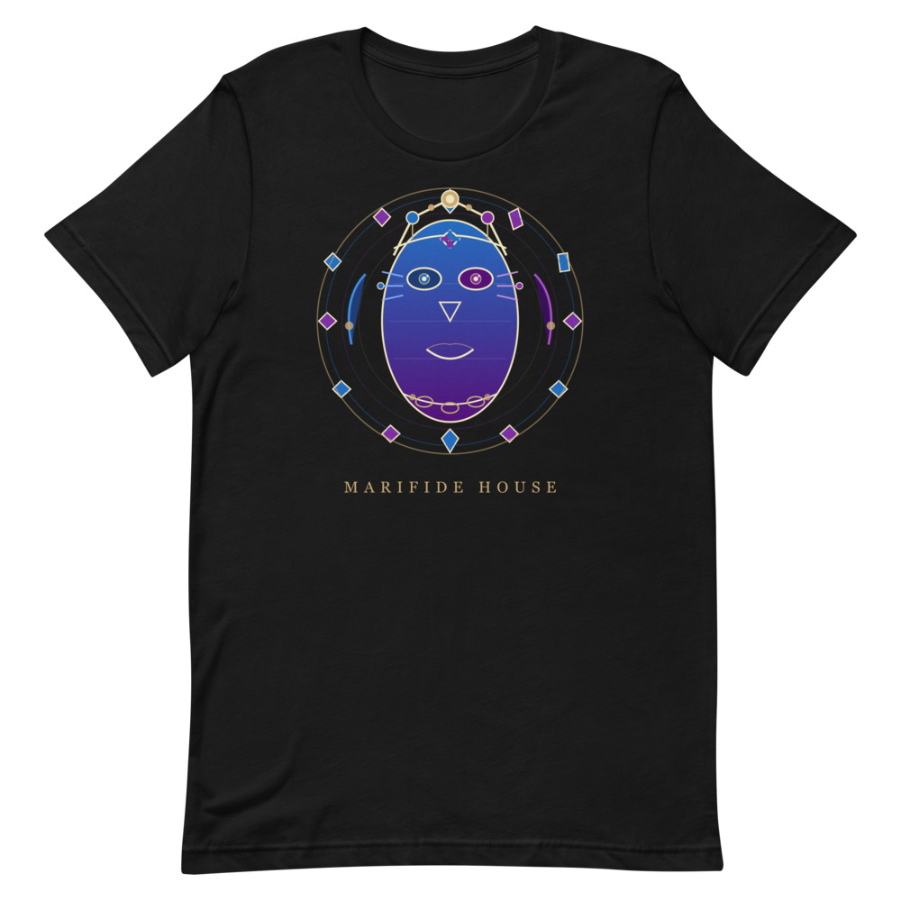 Masque Royal Heritage Tee — le motif tel qu'il part à l'impression