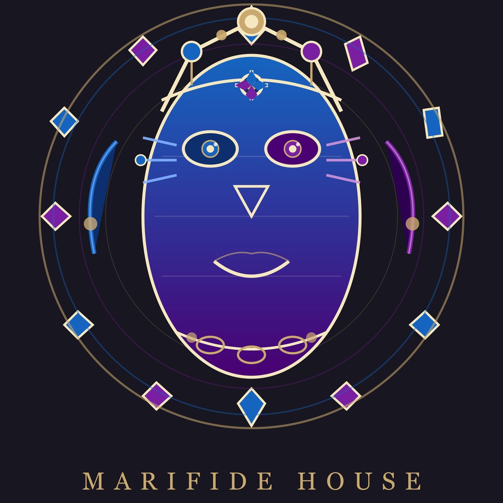 Masque Royal Tote Bag — le motif tel qu'il part à l'impression