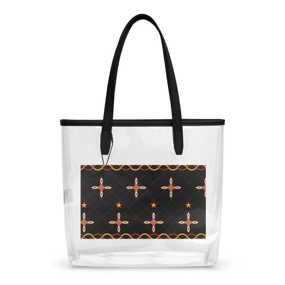 Toghu Bamenda Clear Tote — le motif tel qu'il part à l'impression