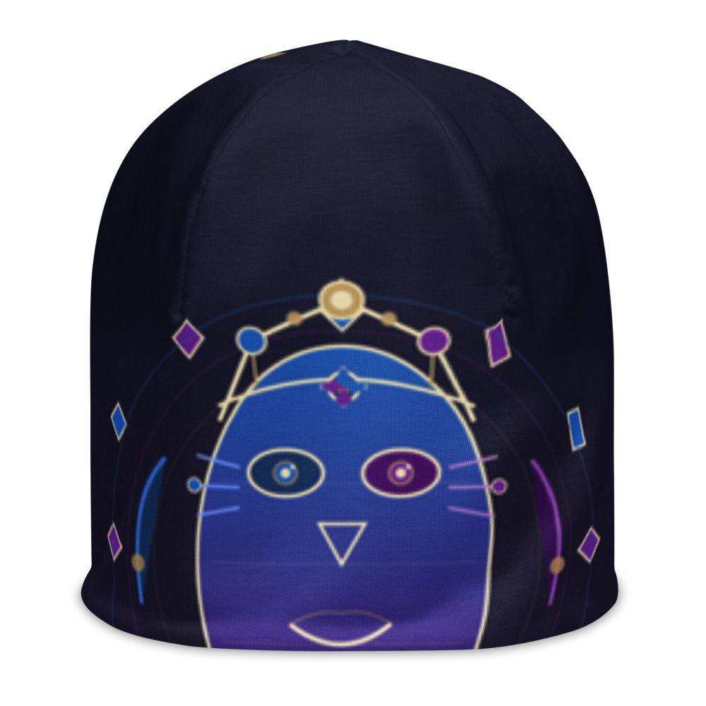 Masque Royal Beanie — le motif tel qu'il part à l'impression